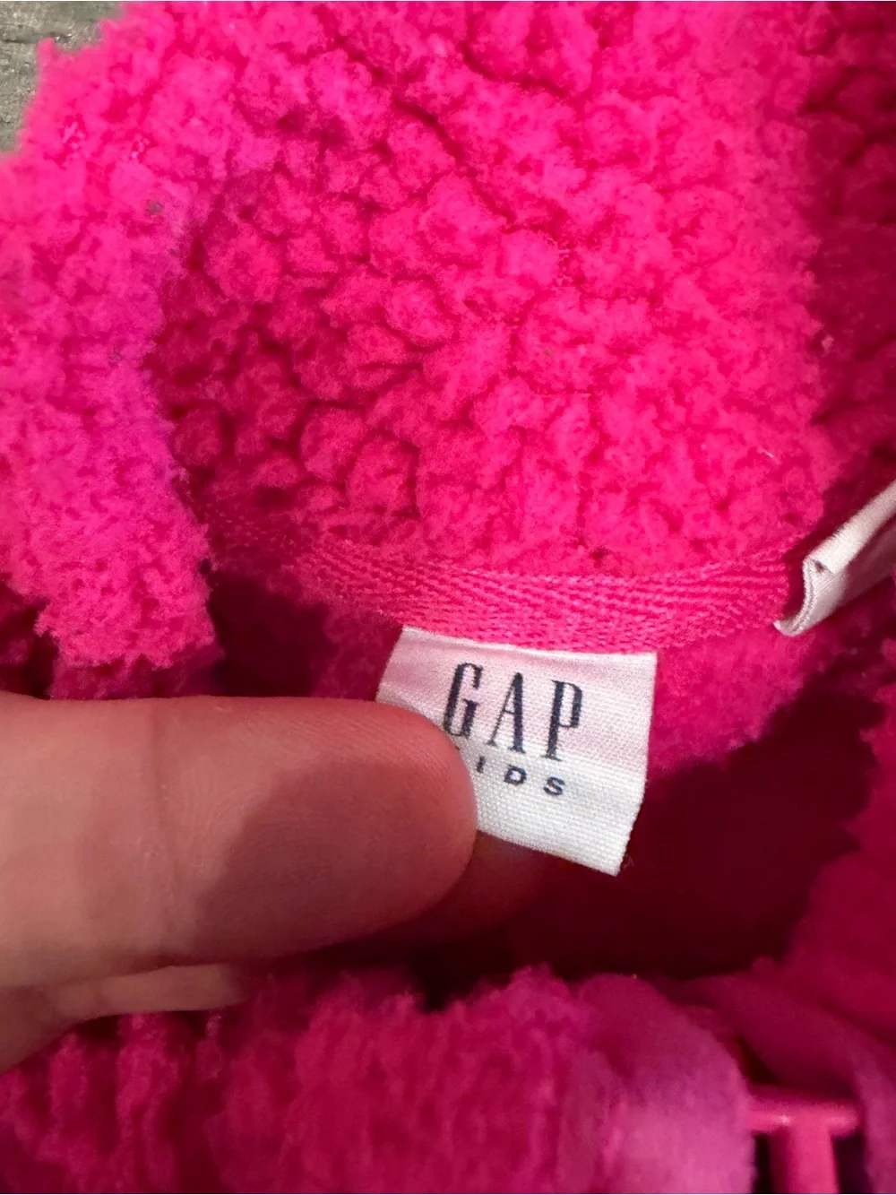 Gap Girls Sherpa Half-Zip Pullover Pink Medium 8